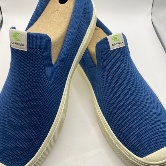 Cariuma Slip On Knit Sneakers Mineral Blue US Womens 13/Men's 11.5 Sustainable - Picture 1 of 7